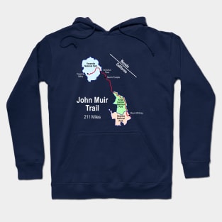 John Muir Trail Route Map Hoodie